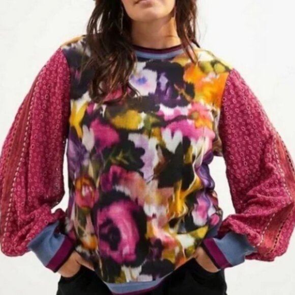 Anthropologie Multicolor Floral Sweater - Picture 2 of 10